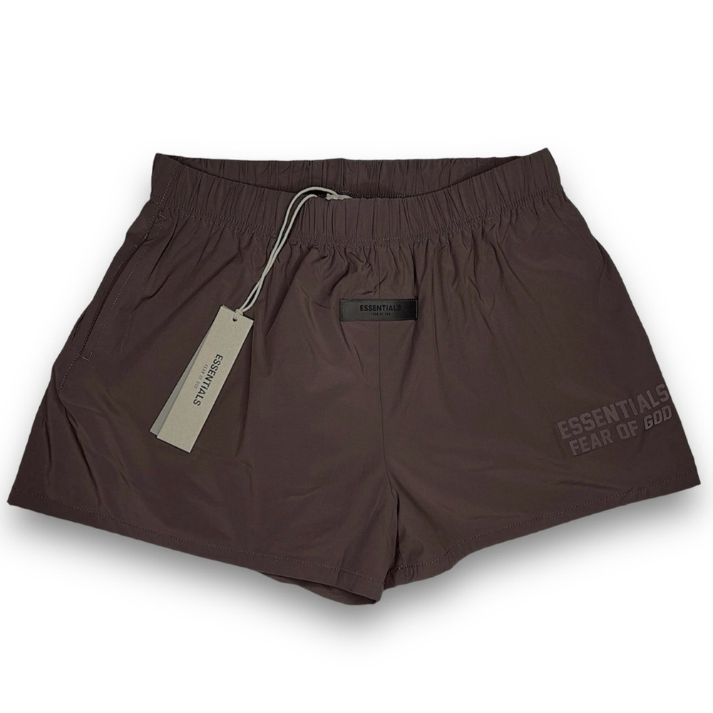 Essentials Dark Brown Athletic Shorts